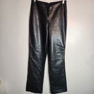 Vintage Cache Leather Front Low Rise Pants, Size 0
